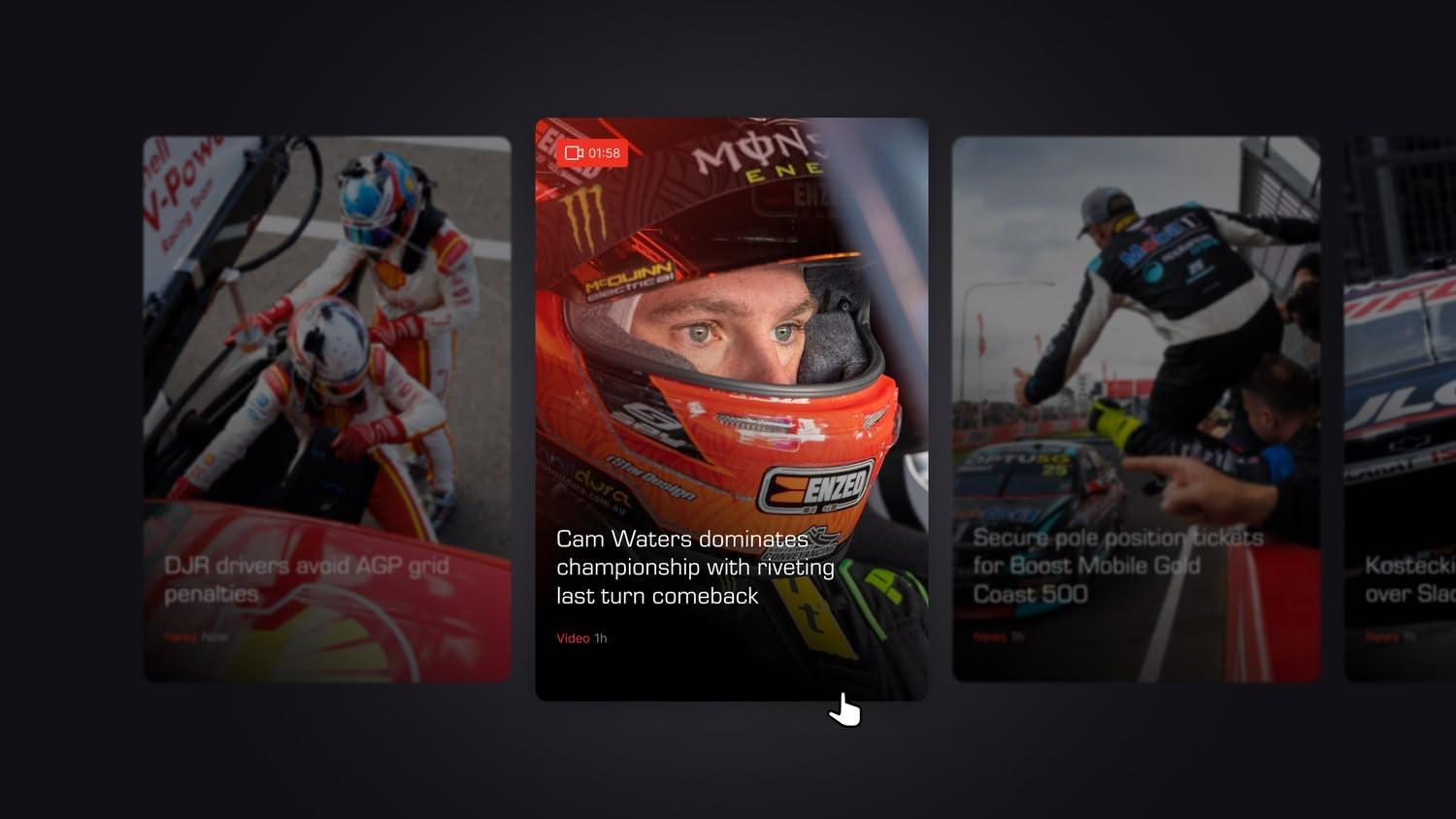 Supercars ticketing and mobile ticket experience across desktop and phone